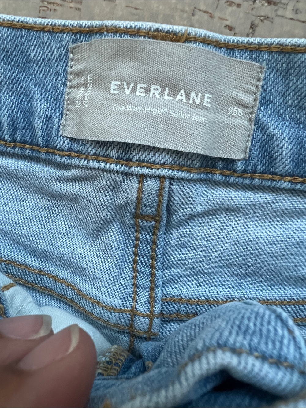 Everlane The Way-High Sailor Jean Womens 25S High Rise Wide Leg Light Wash Denim - Picture 5 of 9